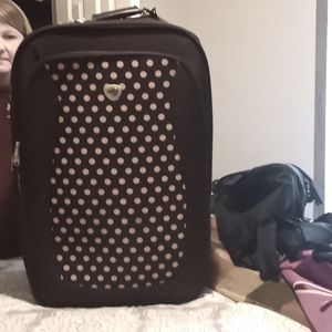Black and polka dot suitcase